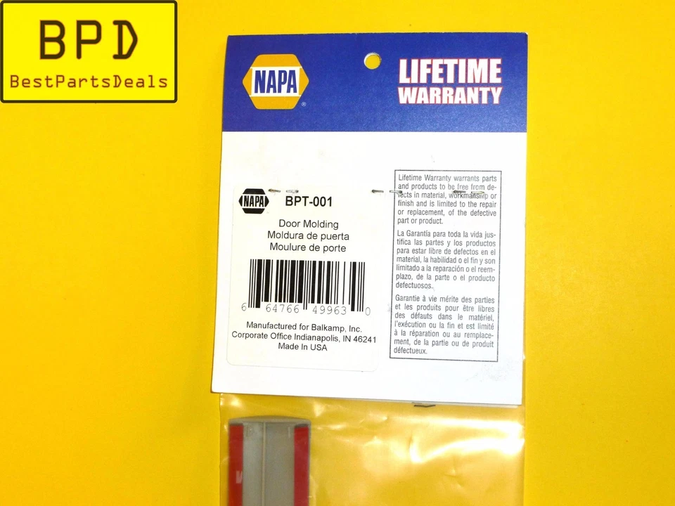 02-06 Camry carrocería puerta pasajero delantero derecho moldura lateral NAPA BPT-001 Foto 3 de 4