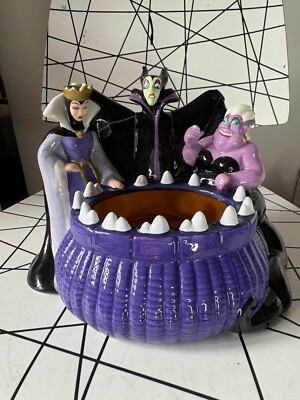 Disney Maleificent VILLAINS Kessel Bonboniere Keramikschale Halloween beschädigt