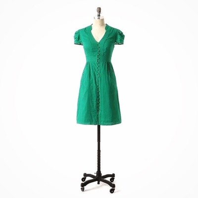 anthropologie green dress