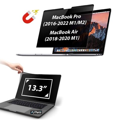 13,3'' für Apple MacBook Pro 13'' A1989 A2338 Sichtschutzfolie Magnet