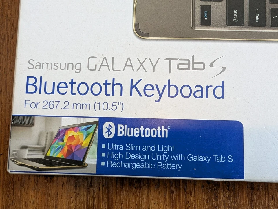 SAMSUNG GALAXY TAB S BLUETOOTH KEYBOARD 10.5" EJ-CT800VAEGUJ-NEW IN OPEN BOX - Image 4 of 4