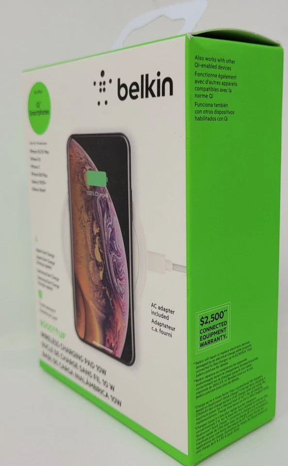 Almohadilla de carga inalámbrica rápida Belkin BOOST UP 10W para iPhone/Android, certificado Qi Foto 2 de 4