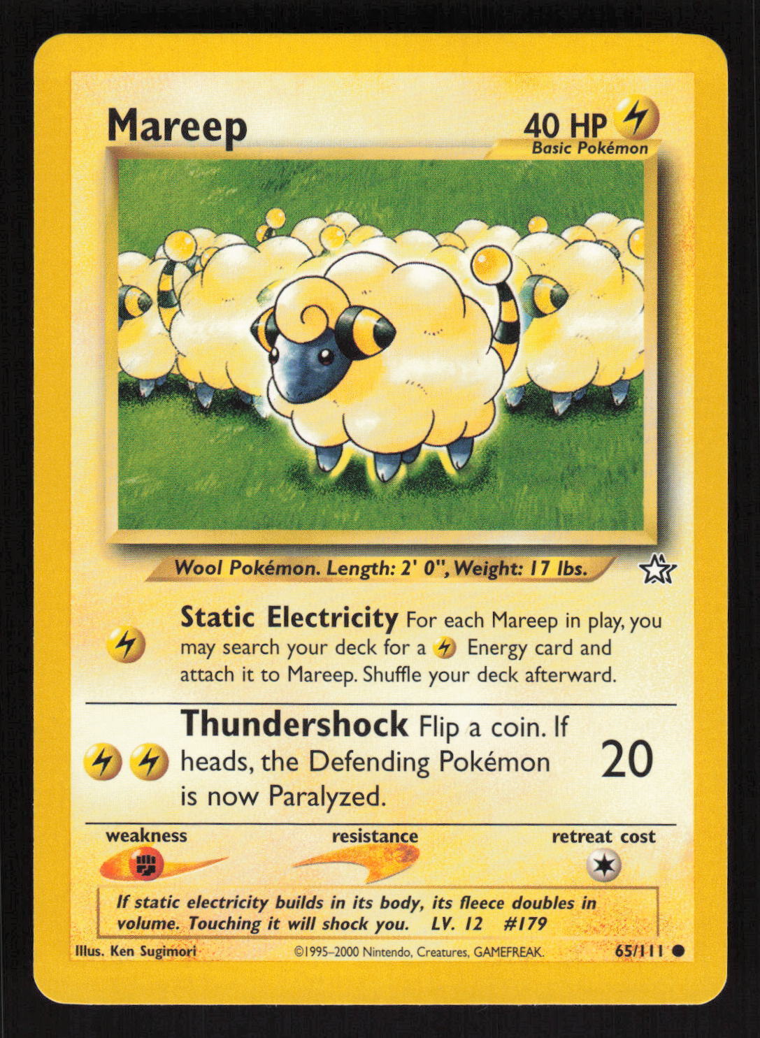 Pokemon Neo Genesis 65/111 Mareep Card TCCCX C