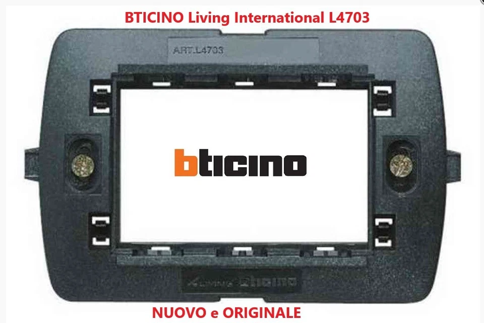 ORIGINALE NUOVO SUPPORTO L4703 3 POSTI BTICINO LIVING INTERNATIONAL BITICINO