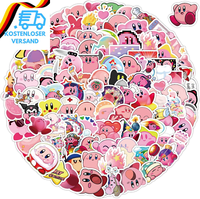 Auceko 100 StüCk Aufkleber Pack Kirby Games Sticker Set Wasserdichte Vinyl Stick