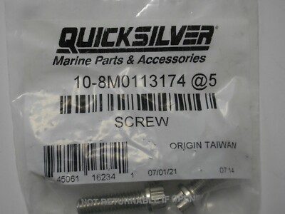 Mercury Marine Quicksilver MerCruiser 10-8M0113174 screw / bolt OEM pack of 5