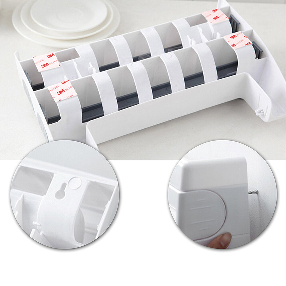 Wall Mount Paper Towel Holder Cling Film Spice Rack Kitchen Roll Foil