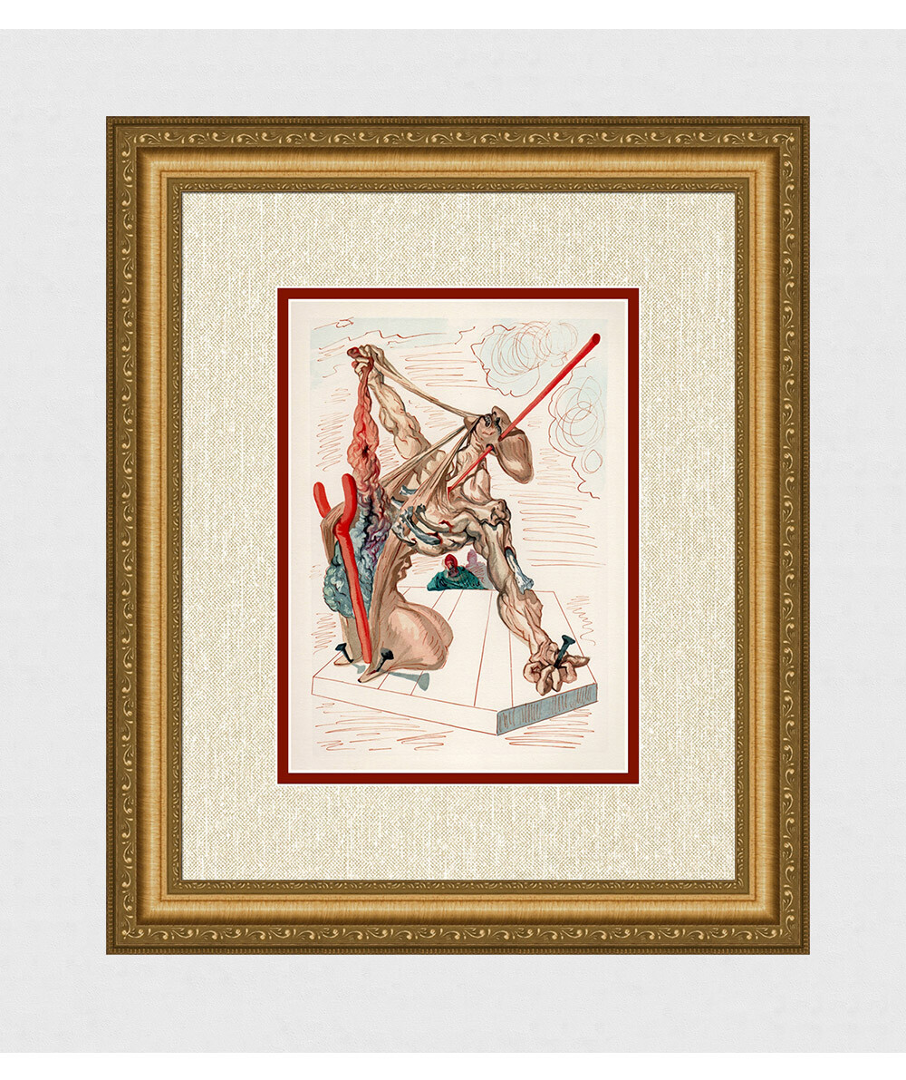 Original DALI 1960 Divine Comedy Enferno Woodcut 