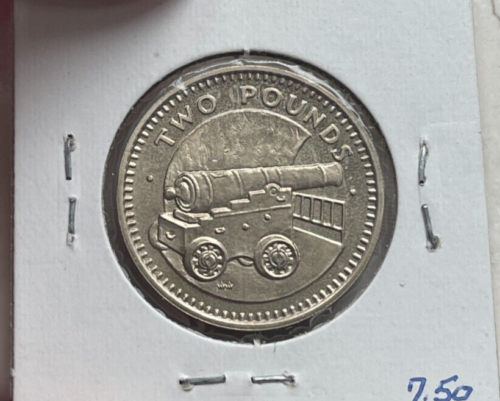 1988 Gibraltar 2 Two Pounds - Cannon - 第 1/2 張圖片