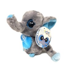 YooHoo  Friends Aurora Elephant TINEE Sound Plush 5  Gray Blue Stuffed Animal