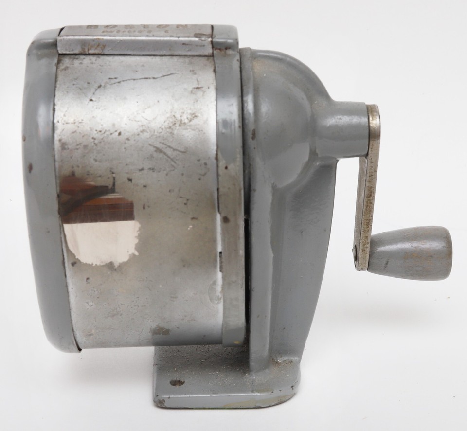 Vintage Boston L Pencil Sharpener Old School Room Metal Classic