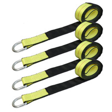 Lasso Straps W Sleeve 4x 10 Wrecker Car Hauler Tow Dolly Tire Wheel Tie Down