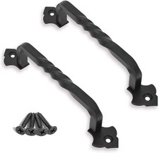 2 Pack Barn Door Pull Handle Hardware for Wooden Garden Gate Shed Cabinet Doo...
