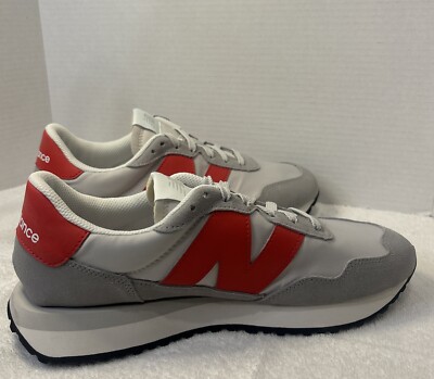New Balance 237 NB Grey Red White Men 10 Unisex Shoes MS237BO New