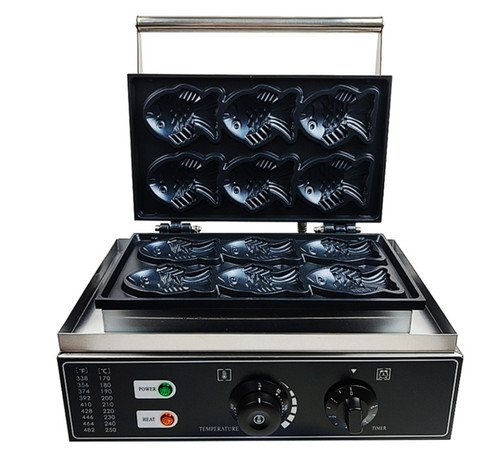 220V 6 Holes Electric Fish Type Waffle Machine Nonstick Taiyaki Maker Fryer - Picture 1 of 6
