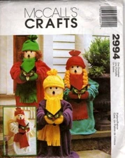 VINTAGE UNCUT MCCALL'S 2994 CAROLER DOLLS 24" VERY CUTE