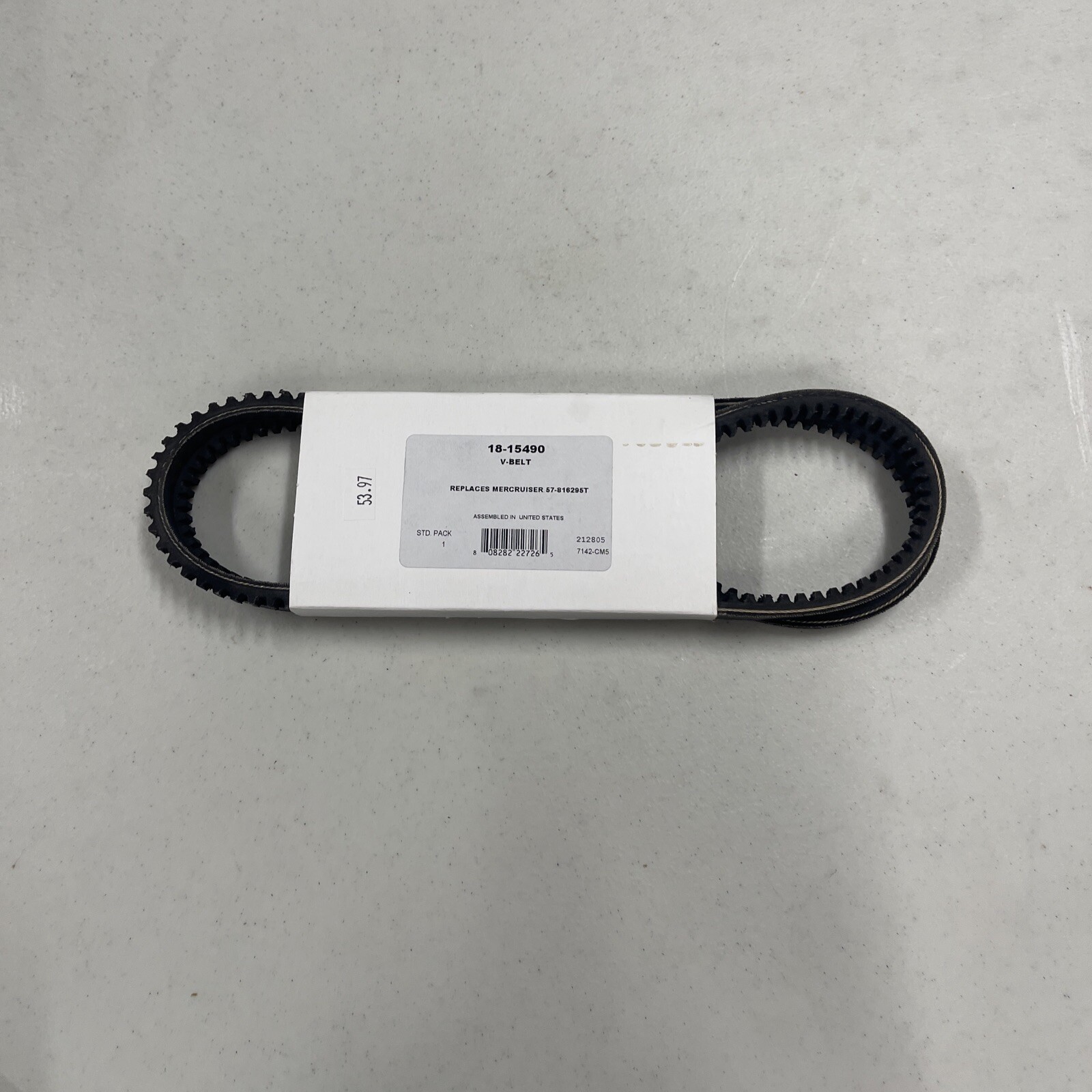 Mercruiser 4.3L V6 V-belt 52.5" Power Steering 57-816295Q & T Sierra 18-15490