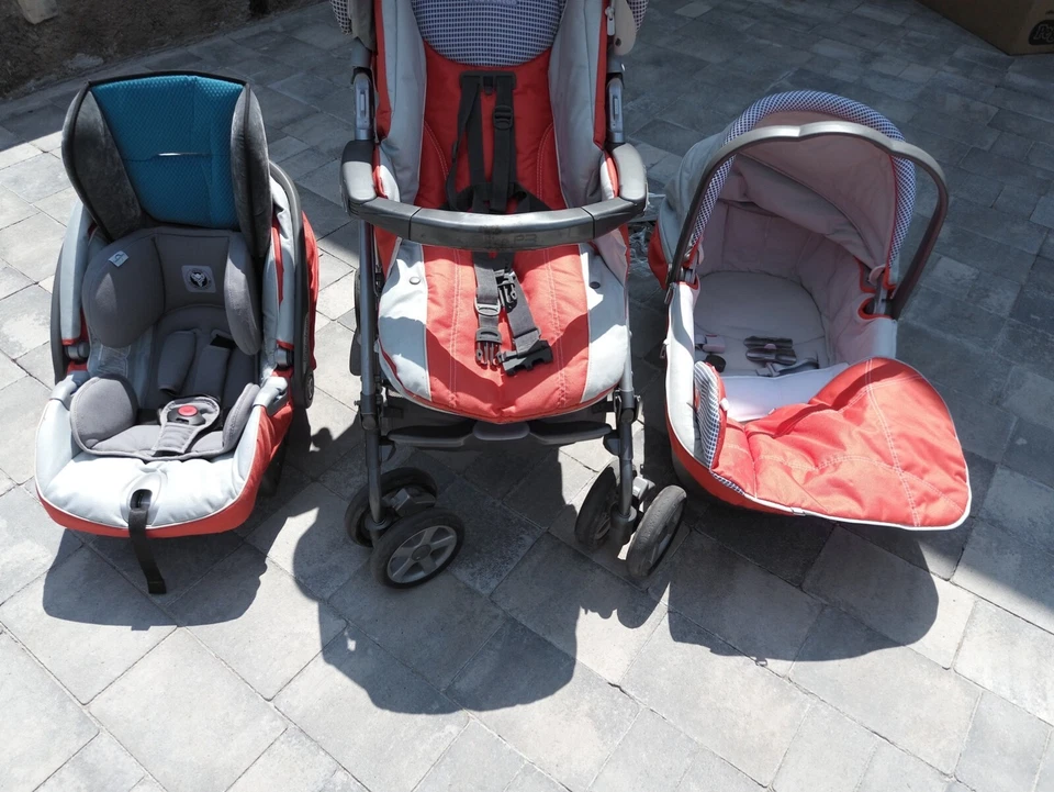 Poussette 3 en 1, Portable, Ajustable, Siège Auto Et Nacelle bébé 0 - 48 Mois - Photo 3/3