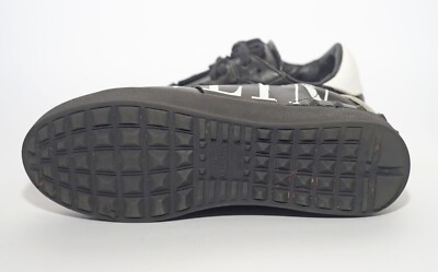 Valentino Garavani Rockstud VLTN Open Black White Lace Up Sneakers