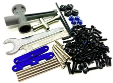 Fits Traxxas SLASH 4x4 ULTIMATE 68277-4 -SCREWS & TOOLS Set nuts suspension pins