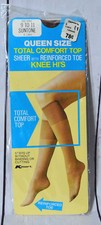 Kmart Nude/Suntone Sheer Reinforced Toe Knee High Size 9-11 Stockings Vintage