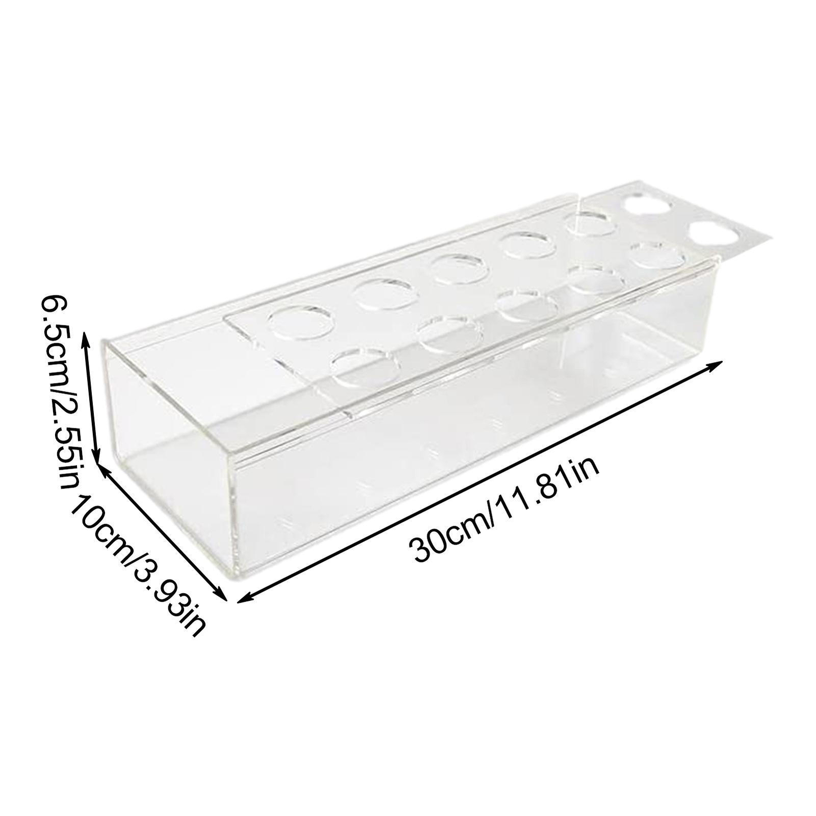 Rectangular Flower Vase Clear Acrylic Long Vase for Dining Table Living