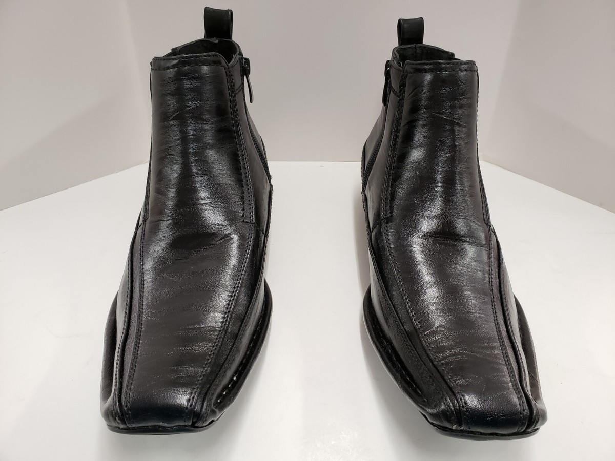 Bonafini Dress / Casual Boots Men 13  Side Zipper + elastic D-619 Black New EUC Premiata Black Leather Men\ main image 3