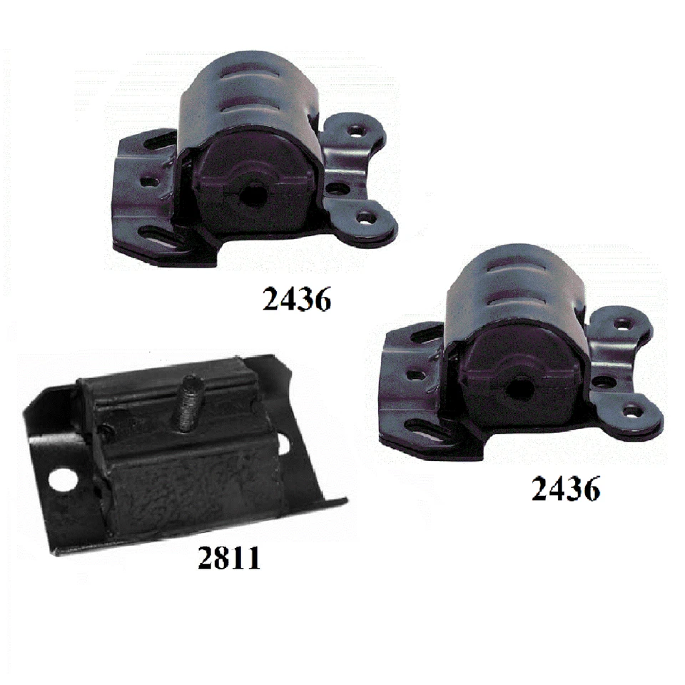 3PCS MOTOR & TRANS MOUNT FIT 1991-1995 GMC C1500, C2500 4.3L - AUTO TRANS - Image 2 of 4