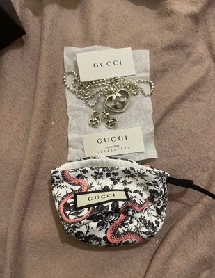 GUCCI Love Heart G Drop Earrings in With Gucci Love Necklace