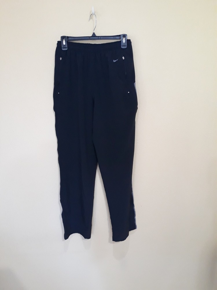 Nike Dri-Fit Men's Zip Ankle Training Pants with Pockets and Mesh Stripe