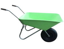 Lime Wheelbarrow 85L with puncture proof wheel Gardening mucking out barrow