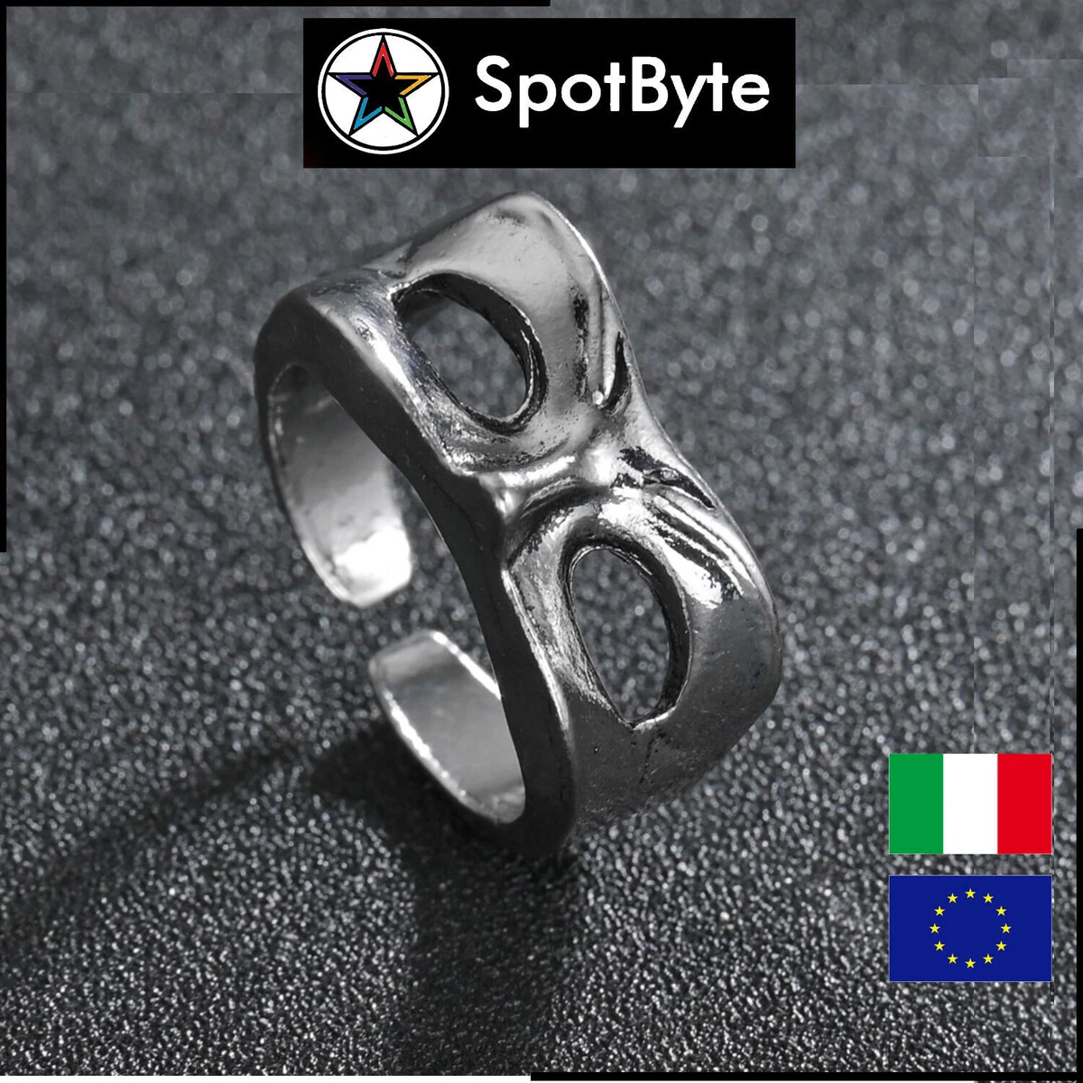 Hip Hop Uomo Anello Pepita Diamante Anello Pepita Uomo In Argento