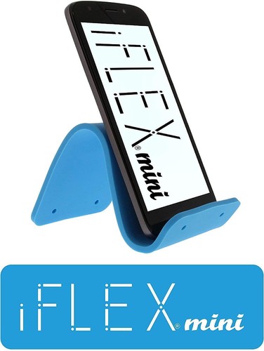 iFLEX Mini Flexible Cell Phone Holder Sky Blue 2pk Universal Hands-Free - Picture 2 of 4
