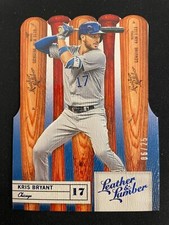 KRIS BRYANT 2019 LEATHER & LUMBER DIE-CUT BLUE /25 - CHICAGO CUBS - *7869