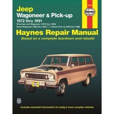 Jeep Wagoneer Cherokee J-Series Pick-Up 1972-1991 USA manuale officina Haynes