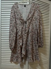 SHEIN Women's Pink Floral Dress SIZE L
