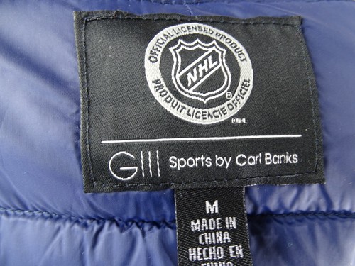 Edmonton Oilers NHL Women's Full Zip Quilted Puffer Jacket Blue M - Picture 5 of 7
