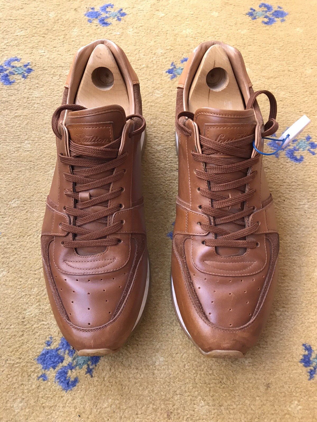 Louis Vuitton Trainers Sneakers Shoes Run Away Suede Leather Mens UK 9 US 10 43 thumbnail 6