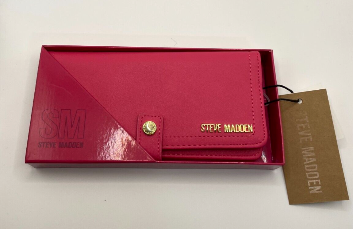 NEW Steve Madden Pink Flash Ballen Boxed Bifold Wallet | eBay display picture 2