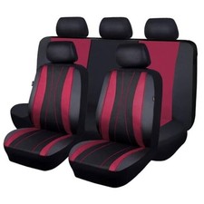 car seat Covers Set airmesh Breathable Full Set -- Low Back Black Burgundy