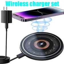 LLKMEIP Wireless Charger Fast Charging Pad For Samsung Galaxy S25 Ultra S24+ S23