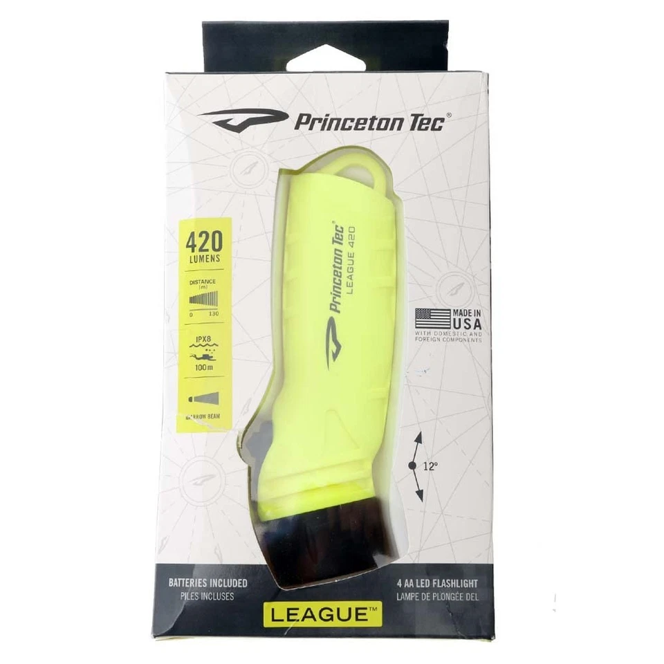 Princeton Tec League LED Flashlight - Neon Yellow - Image 2 of 4