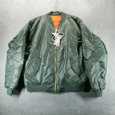US Air Force Jacket Mens 4XL Green Flyers Man MA 1 Bomber Flight Nylon Rothco