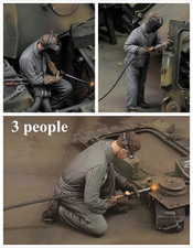 1:35 Scale Military Maintenance Crew Welding Figures Resin Model Kit (3 People)
