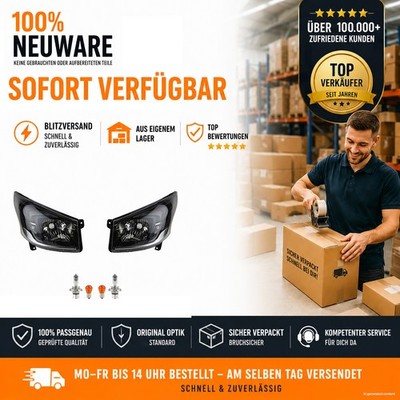 Scheinwerfer Set Links & Rechts passend für Opel Vivaro 06/14 - m. Leuchtmitteln