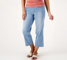 Belle by Kim Gravel Sz 12 Petite TripleLuxe Denim Guacho VINTAGE LIGHT A588014