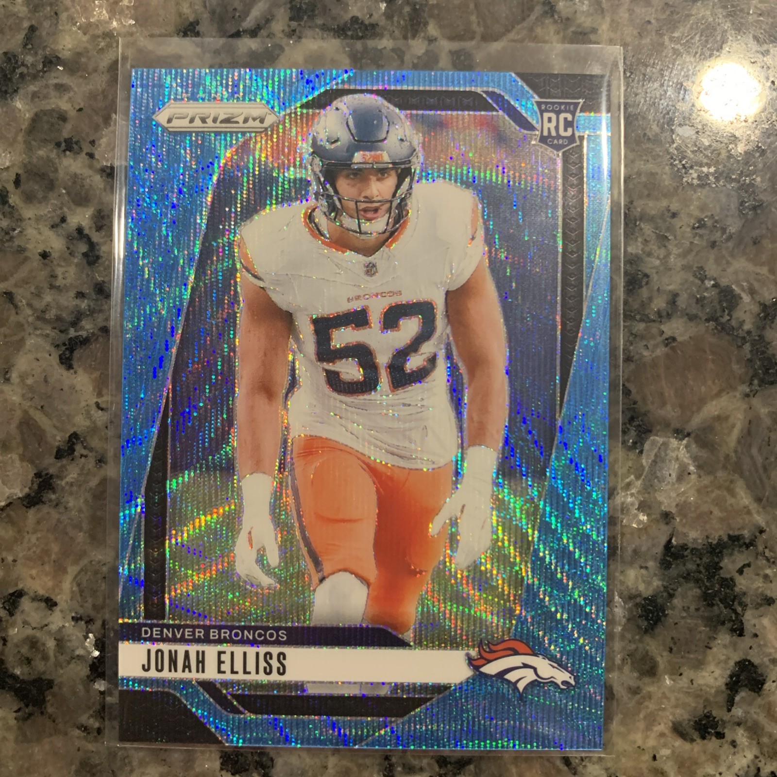 2024 Prizm Jonah Elliss #356 Rookies Blue Wave Prizm /230 RC Denver Broncos
