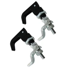 2PCS Black Powder Coated Lift and Turn Compression Latch Adjustable GripÂ¡Â­