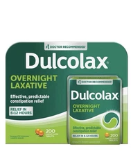  Dulcolax Laxative Tablets 5mg Bisacodyl USP Constipation Relief 200 Tablets