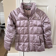The North Face 550 Jacket Girls Purple Lightweight Puffer Coat 10/12
